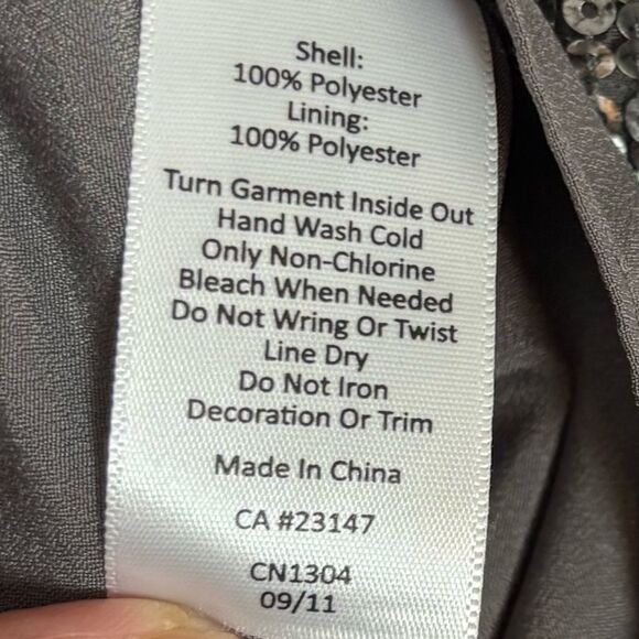 Talbots Silver Grey Sequin Sleeveless Shell Tank Top Blouse Plus Size 16 V Neck - Picture 6 of 12